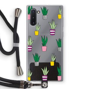 Sanseveria: Samsung Galaxy Note 10 Transparant Hoesje met koord