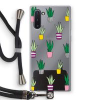 Sanseveria: Samsung Galaxy Note 10 Transparant Hoesje met koord