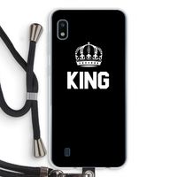 King zwart: Samsung Galaxy A10 Transparant Hoesje met koord