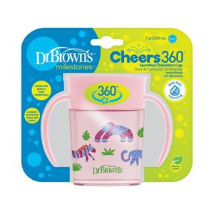 Dr Brown's Cheers 360 cup roze 200ml (1 st)