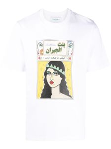 Casablanca t-shirt en coton biologique à imprimé La Femme