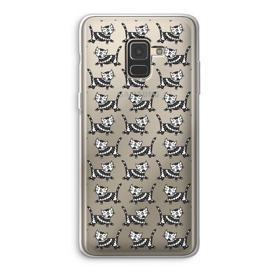 Zwarte poes: Samsung Galaxy A8 (2018) Transparant Hoesje