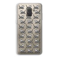 Zwarte poes: Samsung Galaxy A8 (2018) Transparant Hoesje
