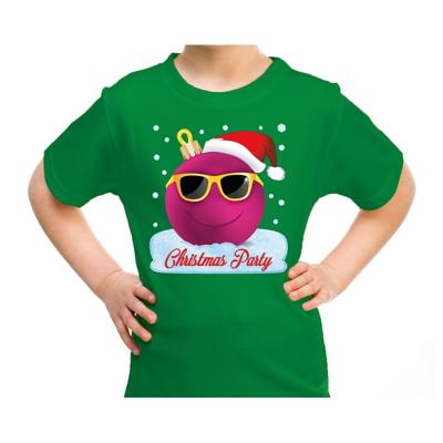 Foute kersttrui T-shirt - Voor kinderen - Coole kerstbal - Christmas party - groen