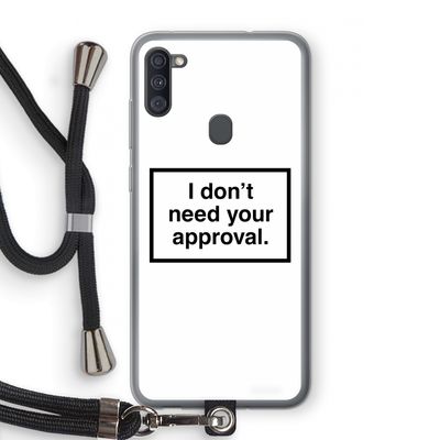 Don't need approval: Samsung Galaxy A11 Transparant Hoesje met koord