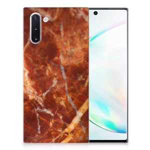 Samsung Galaxy Note 10 TPU Siliconen Hoesje Marmer Bruin