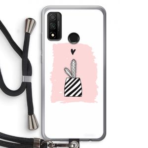 Zwart-wit cactus: Huawei P Smart (2020) Transparant Hoesje met koord