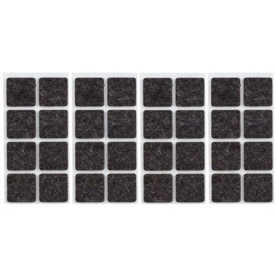 Meubelviltjes - 32x - antislip noppen - 2,5 cm - vierkant - viltglijders