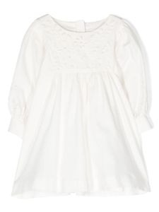 Chloé Kids robe évasée en broderie anglaise - Blanc