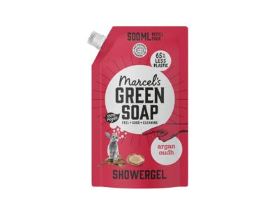 Marcel&apos;s Green Soap Shower gel - argan & oudh - navulling - 500ml