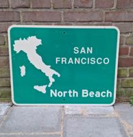 San Francisco 'Little Italy' North Beach Straat Bord - 61 x 46cm - Origineel