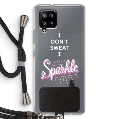 Sparkle quote: Samsung Galaxy A42 5G Transparant Hoesje met koord