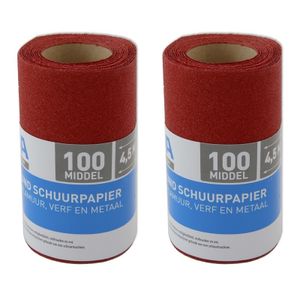 2x Schuurpapier op rol P100 110mm x 4,5 meter