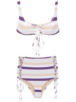 Amir Slama striped bikini set - Rose - thumbnail