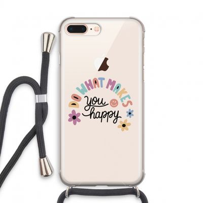 Happy days: iPhone 7 PLUS Transparant Hoesje met koord