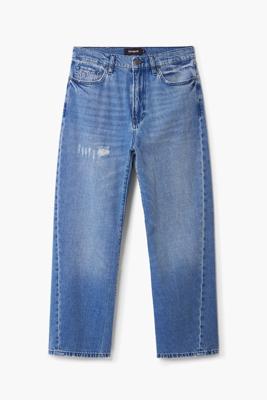 Jeans met margrietillustratie - BLUE - 44