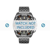 Diesel horlogeband DZ4394 Roestvrij staal (RVS) Grijs 24mm