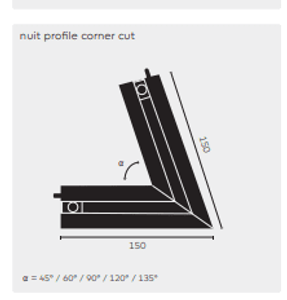 Kreon - Nuit corner cut, 90°, Wit