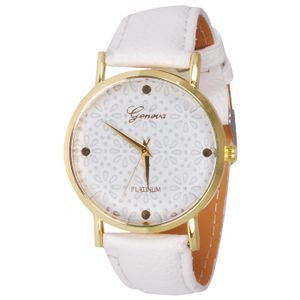 Geneva Platinum Fashion horloge Floral White