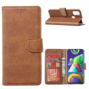 Wallet Case Galaxy M31 Bruin met Pasjeshouder