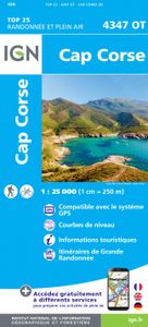 Wandelkaart - Topografische kaart 4347OT Cap Corse | IGN - Institut Gé