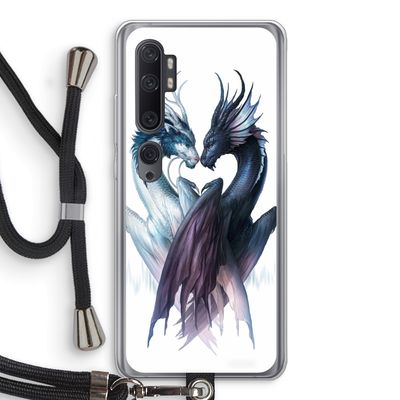 Yin Yang Dragons: Xiaomi Mi Note 10 Pro Transparant Hoesje met koord