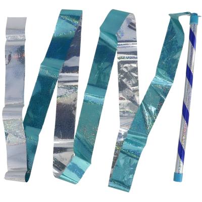 Gerimport Dans / turn lint - groen / zilver - 44 cm - glanzend - gymnastiek speelgoed Gerimport Dans / turn lint - groen / zilver - 44 cm - glanzend - gymnastiek speelgoed