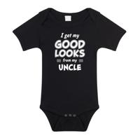I get my good looks from my uncle - cadeau rompertje - zwart - kraamcadeau - voor baby