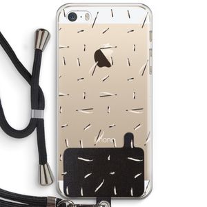 Hipster stripes: iPhone 5 / 5S / SE Transparant Hoesje met koord
