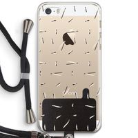 Hipster stripes: iPhone 5 / 5S / SE Transparant Hoesje met koord