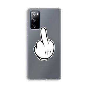 Middle finger white: Samsung Galaxy S20 FE / S20 FE 5G Transparant Hoesje