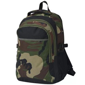 VidaXL Rugzak voor school 40 l zwart en camouflage