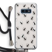 Miauw: Samsung Galaxy S10e Transparant Hoesje met koord