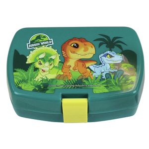 Kunststof broodtrommel/lunchbox Jurassic Park dinosaurus 16 x 11 cm