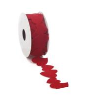 Lint Vellu heart ribbon rood 38,5mm x 5 meter