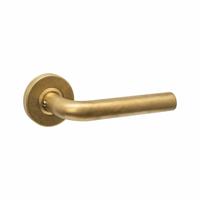 Intersteel deurkruk Luzern op rozet verdekt ø53x10mm - PVD messing getrommeld