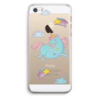 Vliegende eenhoorn: iPhone 5 / 5S / SE Transparant Hoesje