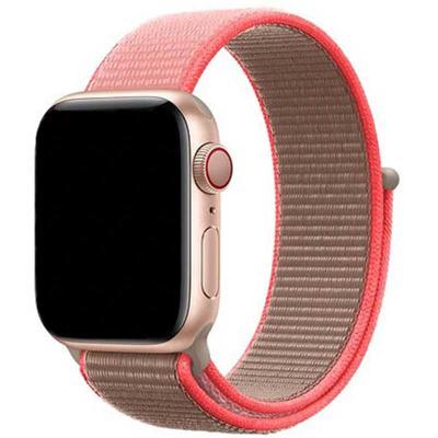 Apple Watch Nylon Geweven Sport Band - Neon Roze -