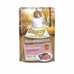 Stuzzy Cat Grain Free Monoprotein met ham nat kattenvoer 85 gram 4 dozen (80 x 85 g)