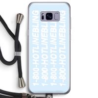 Hotline bling blue: Samsung Galaxy S8 Plus Transparant Hoesje met koord