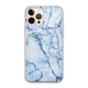 Blauw marmer: iPhone 13 Pro Max Transparant Hoesje