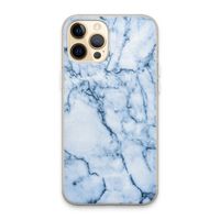 Blauw marmer: iPhone 13 Pro Max Transparant Hoesje