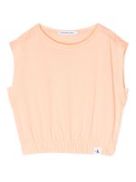 Calvin Klein Kids débardeur crop en coton - Orange