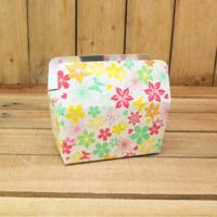 Bonbon doosjes - Chocolade doosje - Flower fantasy geel print LAAG - 24 stuks