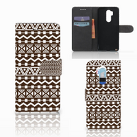 LG G7 Thinq Telefoon Hoesje Aztec Brown - thumbnail