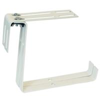 Balkonbeugel - 2x - voor railing t/m 14 cm - wit - bloem/plantenbakken ophang beugel