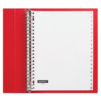 Tabbladen Quantore 23-gaats 1-20 genummerd wit PP | 10 stuks
