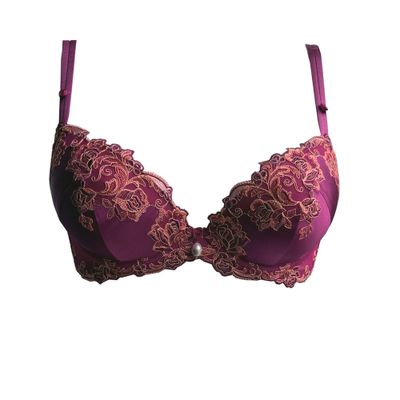 AMBRA Lingerie BH&apos;s Silk Fuchsia Oil push BH rood 0626