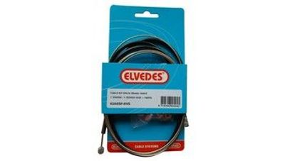 Elvedes Remkabel set voor trommelrem 1350/1000 mm zwart/zilver