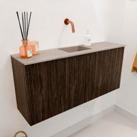 Toiletmeubel Mondiaz Joya Dlux | 90 cm | Meubelkleur Walnut | Faye wastafel Saba Wasbak Midden | Zonder kraangat(en) Toiletmeubel Mondiaz Joya Dlux | 90 cm | Meubelkleur Walnut | Faye wastafel Saba Wasbak Midden | Zonder kraangat(en)